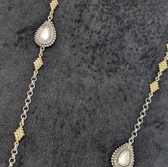 Chico's Black Label Retired Reversible Necklace Silver/Gold Tone - Picture 5 of 14